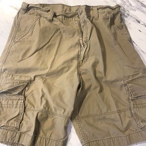 Levi’s khaki cargo shorts, size 38